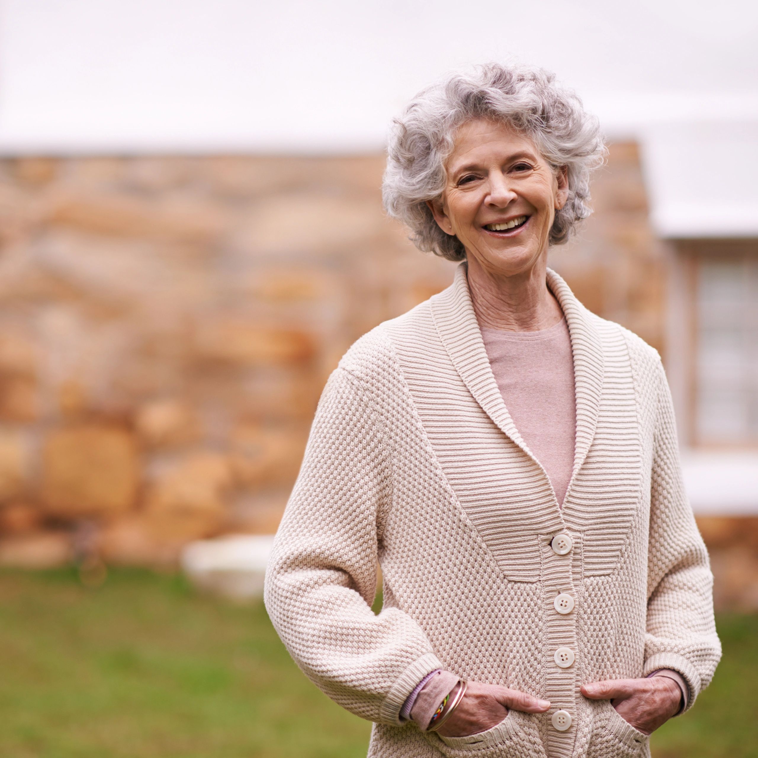 Smiling client portrait